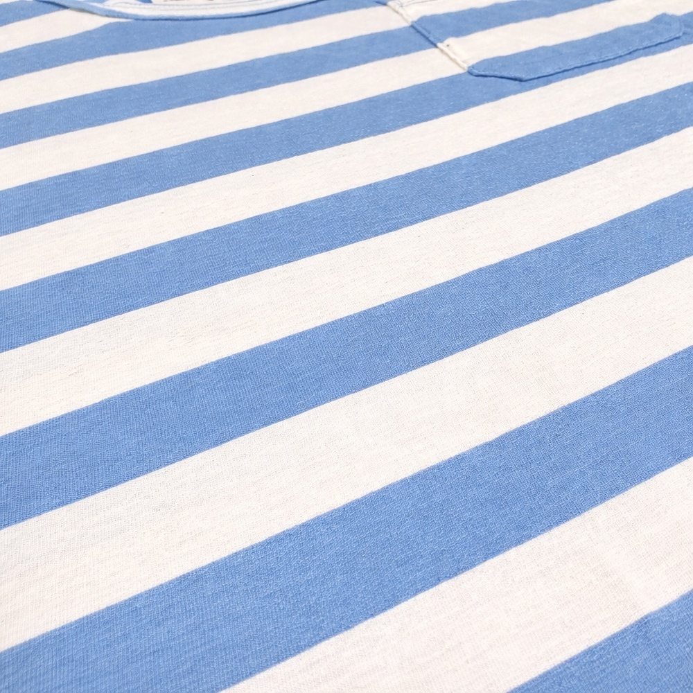 Current/Elliott The Freshman PKT Tank Size 2 Blue White Stripe Relaxed - Picture 4 of 7